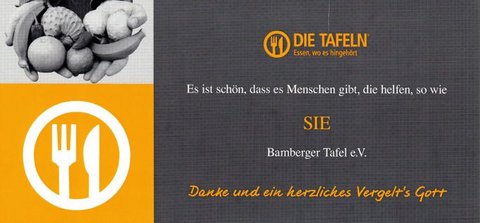 Dankeskarte Bamberger Tafel e. V.